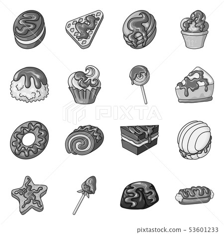Vector illustration of sweet and caramel sign. Collection of sweet and culinary stock symbol for web Vector illustration of sweet and caramel sign. Collection of sweet and culinary stock symbol for web 53601233