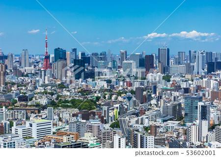 (東京都市景觀)從高層建築休息室5向Shiba的景色 (東京都市景觀)從高層建築休息室5向Shiba的景色 53602001