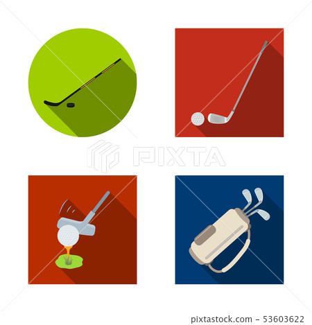 illustration of stick and field sign. Collection of stick
and club stock vector illustration.