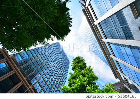 Bill and Aozora city and blue sky Bill and Aozora city and blue sky 53604163