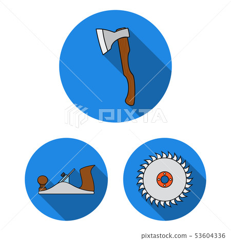Vector illustration of tool and construction symbol. Collection of tool and carpentry stock symbol 53604336