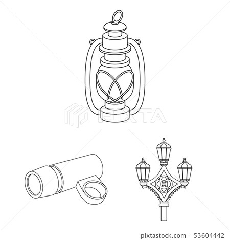 Vector illustration of moon and holiday icon. Set of moon and ramadan stock vector illustration. 53604442