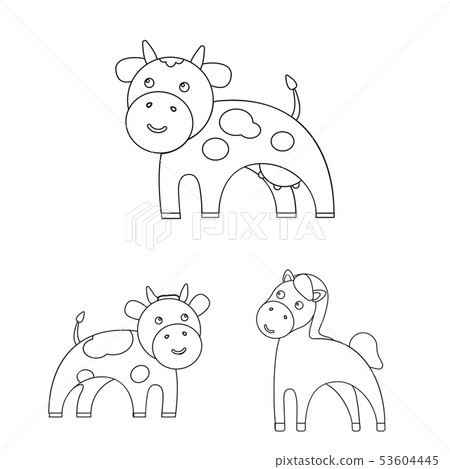 Vector design of animal and habitat icon. Set of animal and farm vector icon for stock. Vector design of animal and habitat icon. Set of animal and farm vector icon for stock. 53604445