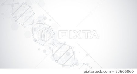 DNA strand and molecular structure. Genetic engineering or laboratory research. Background texture 53606060