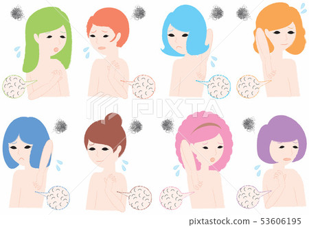 背部不受歡迎的頭髮的背部婦女 53606195