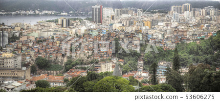 Rio de Janeiro downtown and favela Rio de Janeiro downtown and favela 53606275
