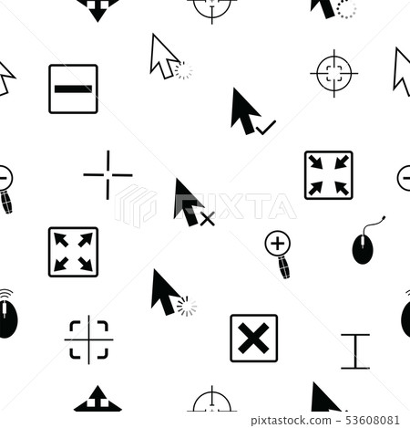 cursor seamless pattern background icon. - Stock Illustration [53608081 ...