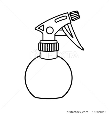 Line art black and white water sprayer 53609045