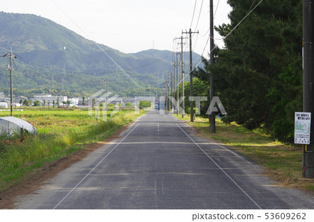 Country straight road Country straight road 53609262