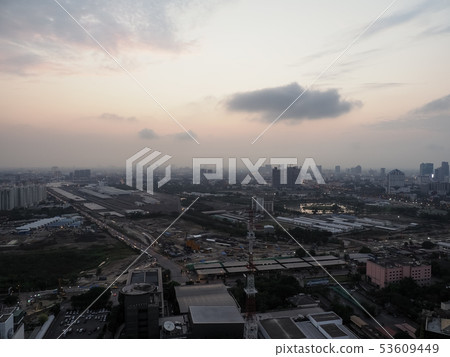 Thailand / Bangkok Photochemical smog distant view / smoggy sky in Bangkok Thailand / Bangkok Photochemical smog distant view / smoggy sky in Bangkok 53609449