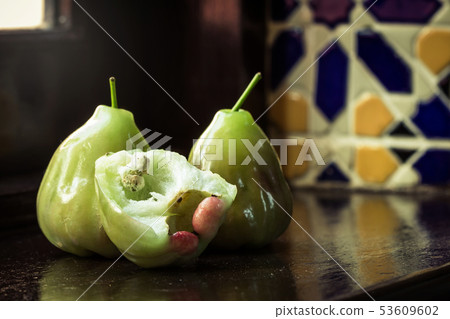 still life with rose apple or chompu still life with rose apple or chompu 53609602