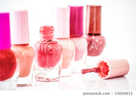 Close up bottles of the color bright fashion Close up bottles of the color bright fashion 53609915