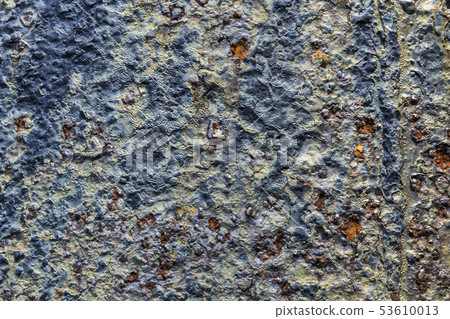 Wall surface rust and old paint cracks as a 53610013