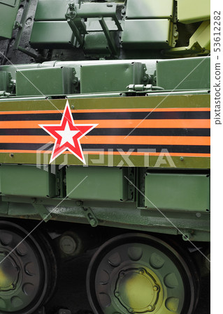 Russian military tank close view 53612282