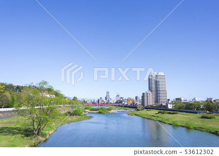 廣瀨川愛媛橋宮澤橋河河仙台市 53612302