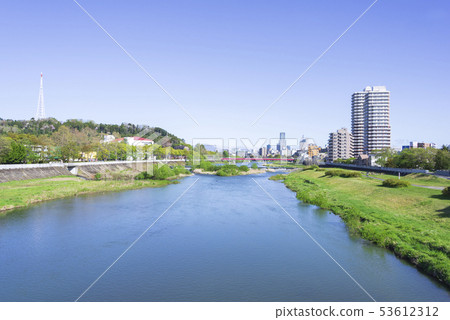 廣瀨川愛媛橋宮澤橋河河仙台市 廣瀨川愛媛橋宮澤橋河河仙台市 53612312