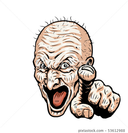 Shouting and pointing 53612988