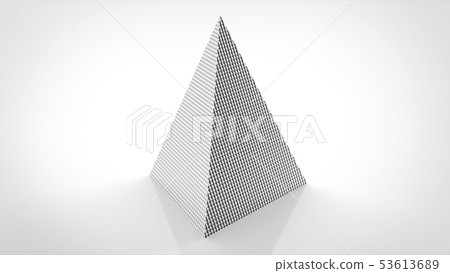 Dimple Silver Triangular Pyramid - Stock Illustration [53613689] - PIXTA