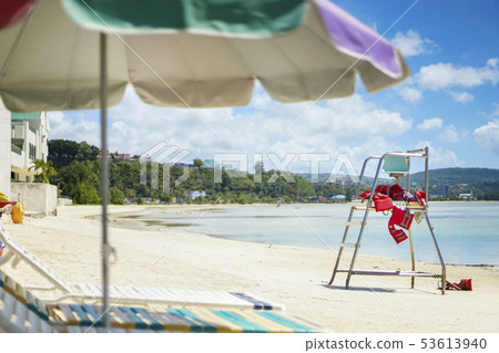 Beach umbrella lifeguard 53613940