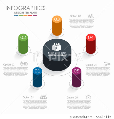 Infographic design template with place for your data. Vector illustration. 53614116