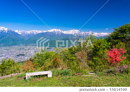 Azumino和Northern Alps山脈從Mt. 53614599
