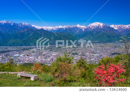 Azumino and Northern Alps mountain range from the Mt. 53614600