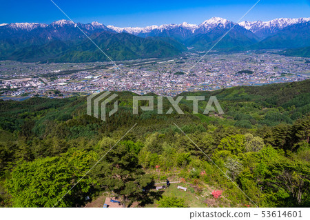 Azumino and Northern Alps mountain range from the Mt. 53614601
