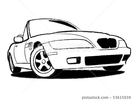 德國開放汽車著色圖片汽車例證 53615039