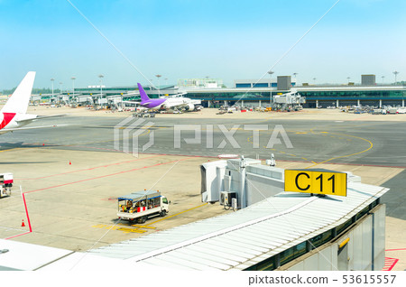 Airfield, planes, Changi Airport, Singapore 53615557