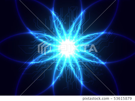 abstract vector futuristic circuit technology with abstract vector futuristic circuit technology with 53615879