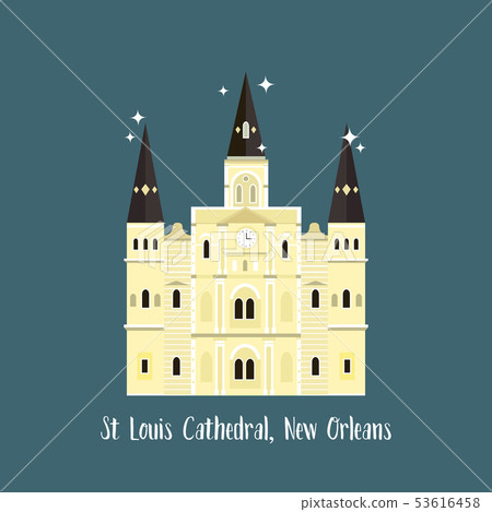New Orleans St Louis Cathedral. Famous landmark 53616458