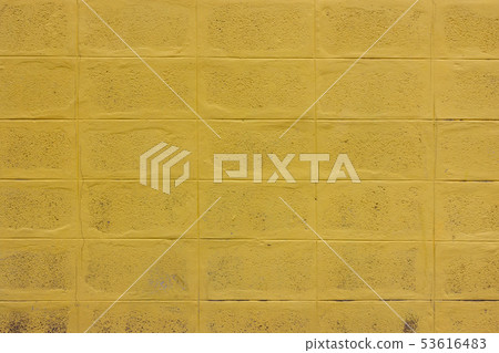 Old yellow concrete block wall ,use for background Old yellow concrete block wall ,use for background 53616483