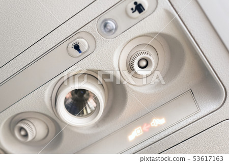 Fasten seat belt light and console panel at the air conditioner above the seat in cabin of low cost 53617163