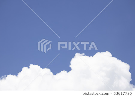 White cloud on clear blue sky background White cloud on clear blue sky background 53617780