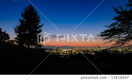 多摩市東京都櫻木公園Yuhinooka夜景 多摩市東京都櫻木公園Yuhinooka夜景 53618047
