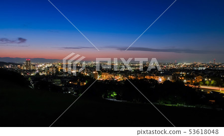 多摩市東京都櫻木公園Yuhinooka夜景 多摩市東京都櫻木公園Yuhinooka夜景 53618048