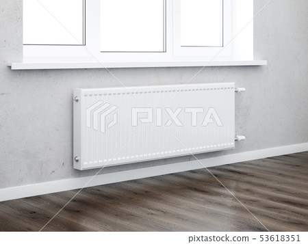 Heating metal radiator, white radiator 53618351