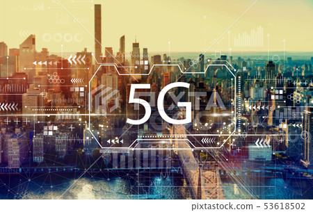 5G network with New York City 53618502