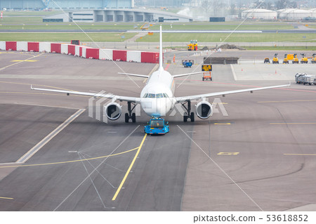 Airplane ready to takeoff 53618852