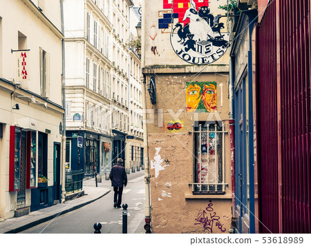 Alley in Europe Paris 6th district 53618989