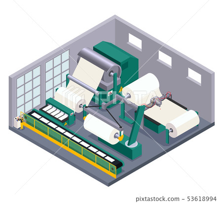 Paper Production Illustration 53618994