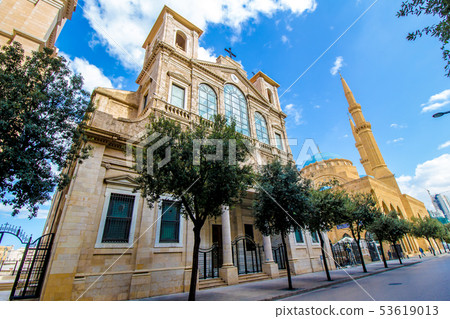 Church and Mosque in Beirut, Lebanon 53619013