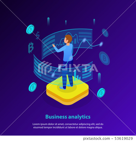 Business Analytics Isometric Background - Stock Illustration [53619029 ...