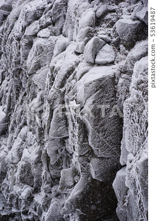 Frozen rock wall of Mt. Frozen rock wall of Mt. 53619487