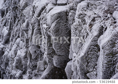 Frozen rock wall of Mt. Frozen rock wall of Mt. 53619488