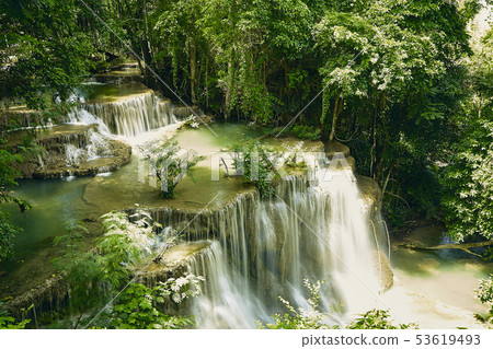 Huai Mae Khamin Waterfall in Thailand Huai Mae Khamin Waterfall in Thailand 53619493