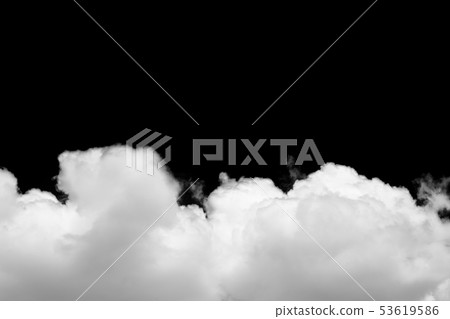 Clouds isolated on  black background with clipping 53619586