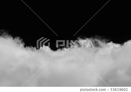 Clouds isolated on  black background with clipping 53619602