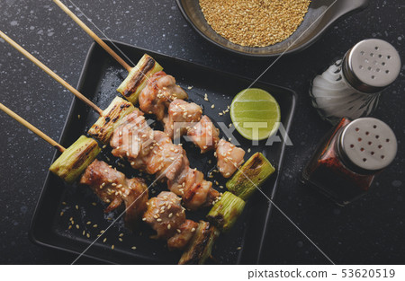 japanese chicken grill  Yakitori set. 53620519
