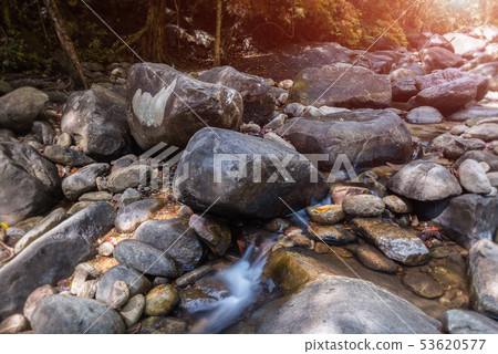 Stones and grop of nature rocks with forest Stones and grop of nature rocks with forest 53620577
